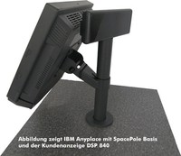 Kundenanzeige mit SpacePole Halterung für IBM Anyplace